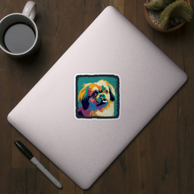 Tibetan Spaniel Pop Art - Dog Lover Gifts by PawPopArt